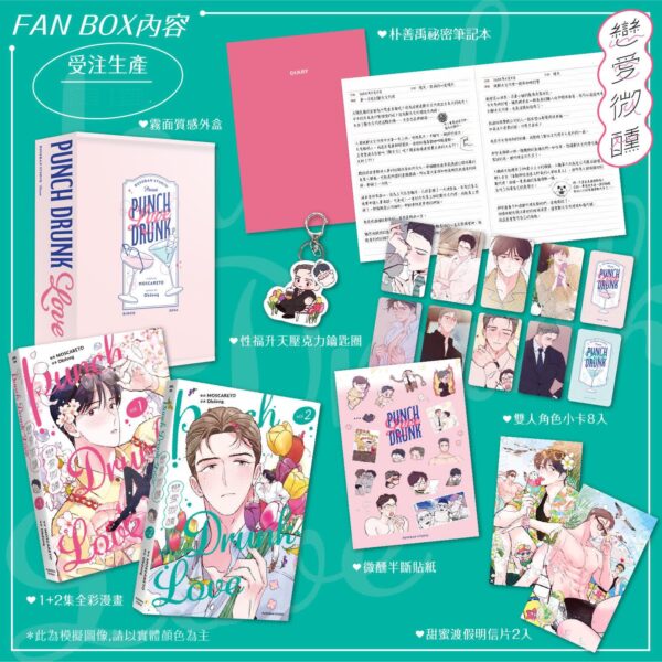 【现货/赠加固包装】PUNCH DRUNK LOVE《恋爱微醺》1+2集FAN BOX | 赠特调海滩性感小卡组(代理特典) | 韩漫 | Okdong& MOSCARETO | 留守番 | BL